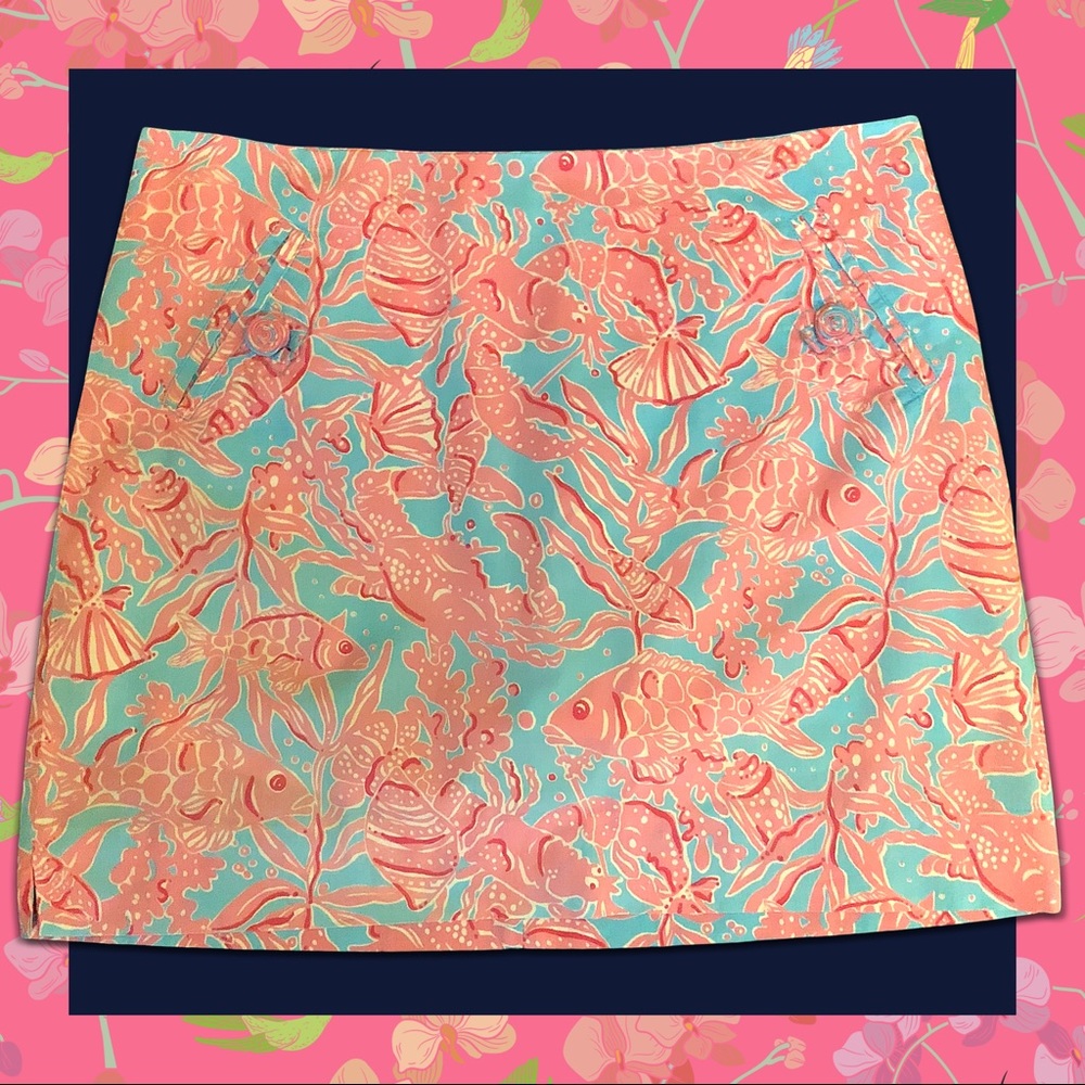 🍃🌸 Lilly Pulitzer Cotton Skort Sz 10 🌸🍃